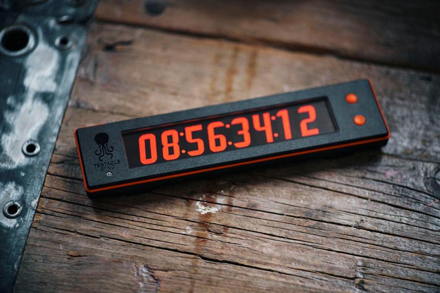 Timebar with timecode on wood